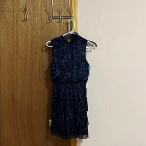 Stylish Navy Tiered Dress